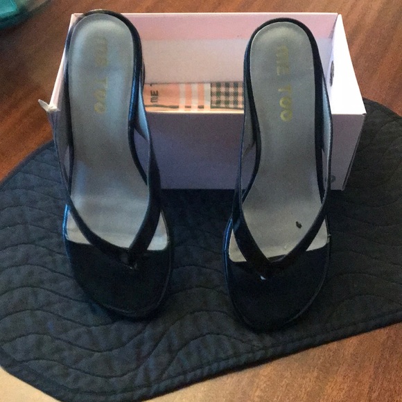 Leather & Cork wedge flip flops - Picture 1 of 3